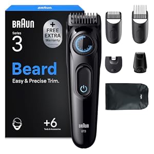Braun Barttrimmer Series 3, Bartschneider Herren, BT3565, Schwarz