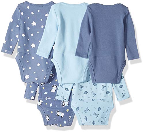 Image of Hanes Baby Bodysuits, Ultimate Baby Flexy Bodysuits, Infant Long Sleeve, 5-Pack
