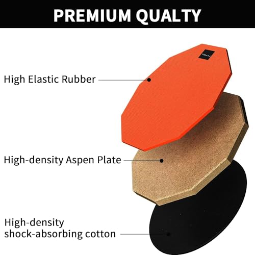 Image of Softline Pro SP-DPPK-Kit 12 inch & 10 Corners Dumbed Drum Practice Pad Kit, Double Side with Stand & Bag (SP-DPPK-43-KIT-OG)