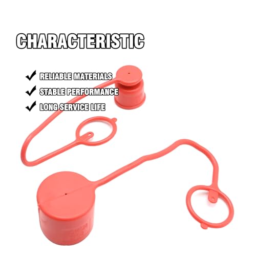 Image of 8 Pacs Dust Caps Plugs Rubber Covers, Replacement for Bobcat Hydraulic Connector Fittings, Replacement for Dixon HT, Replacement for Tomco FE