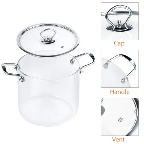 Glass-Cooking-Pot-Sauce-Pan-with-Lid-Cover-5L-53-Quartz-Heat-Resistant-Simmer-Pot-for-Stove-Potpourri-Pasta-Soup-Salad-Clear-Glass-Pots-for-Cooking-Stock-Pot-Borosilicate-Glass-Cookware