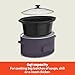 bella 6.0 Qt Programmable Slow Cooker, Ceramic Nonstick Coating, Adjustable Temperature & Cooking Times, Dishwasher Safe Stoneware Pot & Tempered Glass Lid, Tangle Free Cord Wrap, Plum