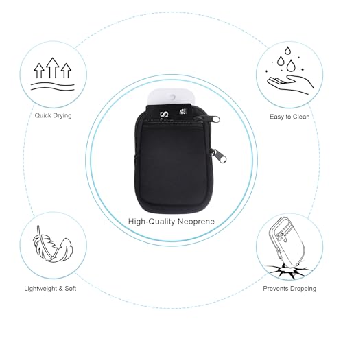 Bolsa 2 em 1 com zíper com mini bolso compatível com Touchland Power Mist e Glow Mist 1FL OZ, bolsa