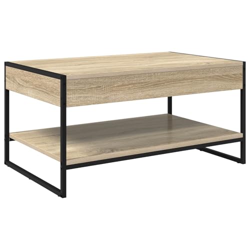 Mokuyary Couchtisch Sonoma 80 x 50 x 40 cm Holzwerkstoff, Wohnzimmertisch Couch Tisch für Wohnzimmer, Büro, Kleine Räume Sofatisch -A2 – Bild 8