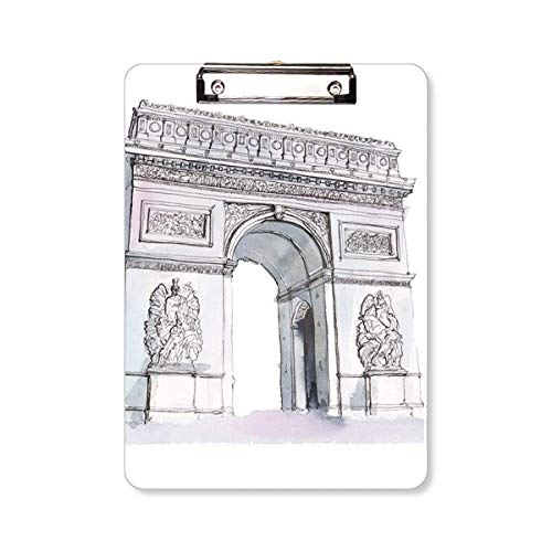 Bloc-notes plaque arrière A4 Paris Arc de Triomphe souvenir de France
