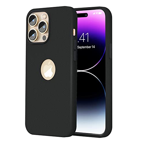 Image of eller sante Lexza for iPhone 14 Pro Case Cover, Premium Leather, Military-Grade Protection, Slim, Thin Compatible with iPhone 14 Pro Back Cover - Black