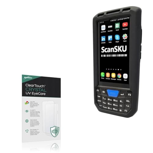 BoxWave Screen Protector Compatible With ScanSKU Android barcode Scanner Rugged R Series (1D & 2D) - ClearTouch Crystal Anti-UV EyeCare (2-Pack), Filters out Harmful Blue Light Reduce Fatigue