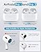 TNSNK [4 Pairs] Replacement Ear Tips for Airpods Pro 1st /2nd (2019/2022/2023) with Noise Reduction Hole,Built-in dust Guard Screen Silicone Ear Tips - 4 Sizes(XS/S/M/L),White