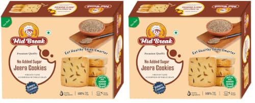 Image of Mid Break No Added Sugar Jeera Biscuits - 300gm (Pack Of 2) | High In Fiber, Gut-Friendly, Low Glycemic Index Biscuits With No Added Sugar | Tasty Cookies For Healthy Tea Snacking