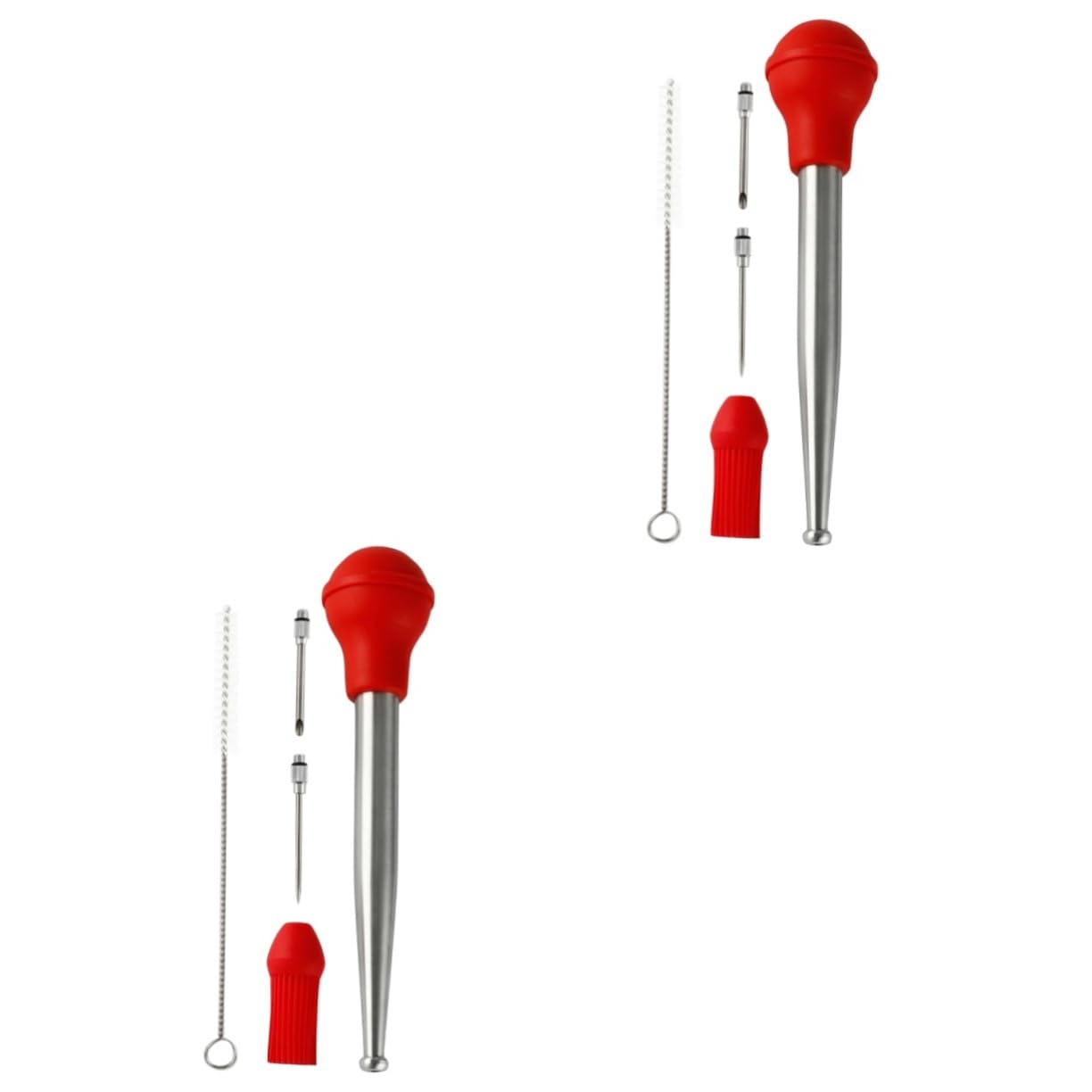 MAGICLULU 2sets Barbecue Meat Injector Marinade Injector Tool for Flavorful Cooking for Turkey Steak and Bbq Easy to Use Clean