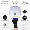 MelodySusie-UV-Glove-for-Gel-Nail-Lamp-Professional-UPF50-UV-Protection-Gloves-for-Manicures-Nail-Art-Skin-Care-Fingerless-Anti-UV-Sun-Glove-Protect-Hands-from-UV-Harm-Sunburn-Home-Outdoor-Use MelodySusie UV Gloves for Gel Nail Lamp, Professional UPF50+ UV Protection Gloves for Manicures, Art Skin Care Fingerless Glove for Women Men Protect Hands from Sun and Nail Dryer Harm (Black)