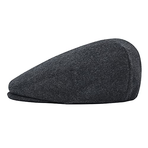 Image of FEINION Men's Wool Tweed Newsboy Ivy Cap Gatsby Golf Flat Hat