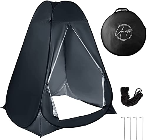 Powerpak Portable Pop-up Foldable Studio Changing Tent – Dressing Room, Outdoor Camping Bathroom or Toilet Privacy Tent for Camping Hiking, Beach & Picnic, UV Protection, Waterproof – Black