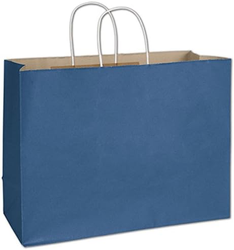 EGPChecks Radiant Shoppers 16 x 6 x 12 (Navy Blue), 250 Bags
