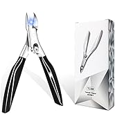 Podiatrist Toenail Clippers for Thick Nail & Ingrown Toenails, Professional Toe Nail Clippers wit...