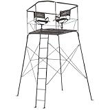 Bolderton 12’ 2-Man Quad Pod; Tower Platform Includes Ladder and Seats, for Hunting Deer Season