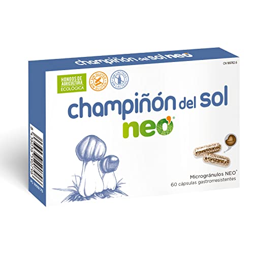Mico Neo | Champiñón Del Sol | 60 Cápsulas | Ayuda A Reforzar Las Defensas De Forma Natural | Elaborado Con Hongos Ecológicos | Suplemento Alimenticio Natural
