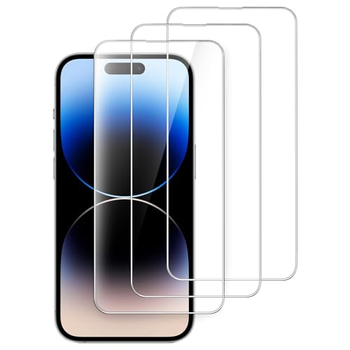 JETech iPhone14Pro 6.1C`p SʕیtB 9HKXtB P[XɊȂ HDNA 3Zbg