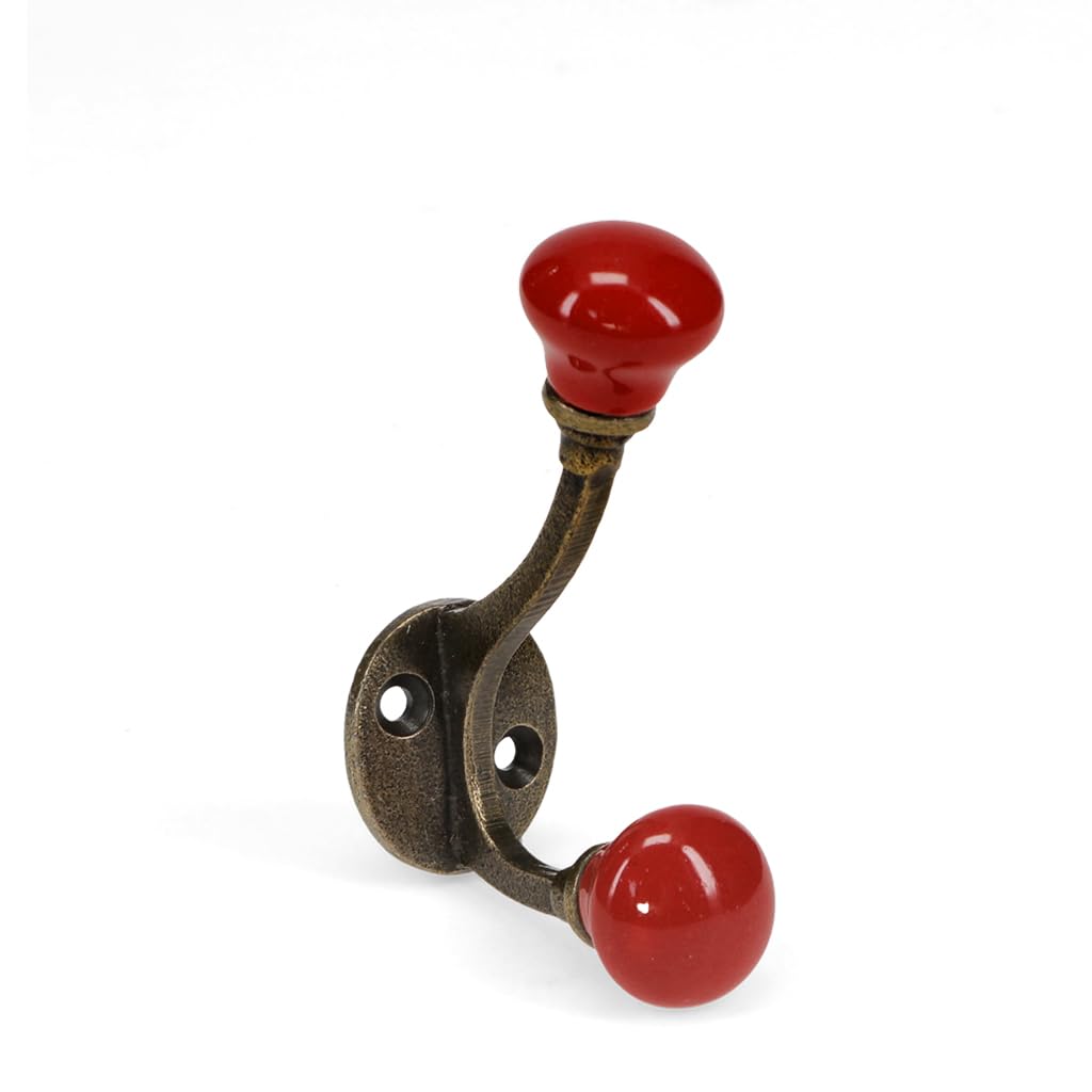Rex London Ceramic Double Hook - Red