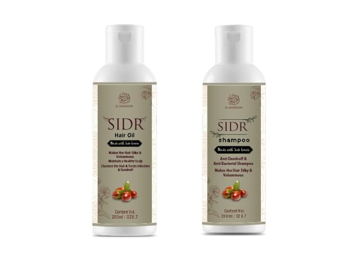 Sidr Shampoo & Sidr Hair Oil Combo Pack (Pack of 2) Each 200ml / Made with Sidr Leaves/Jujube Leaves/Beri Leaves Shampoo & Hair Oil-image-24