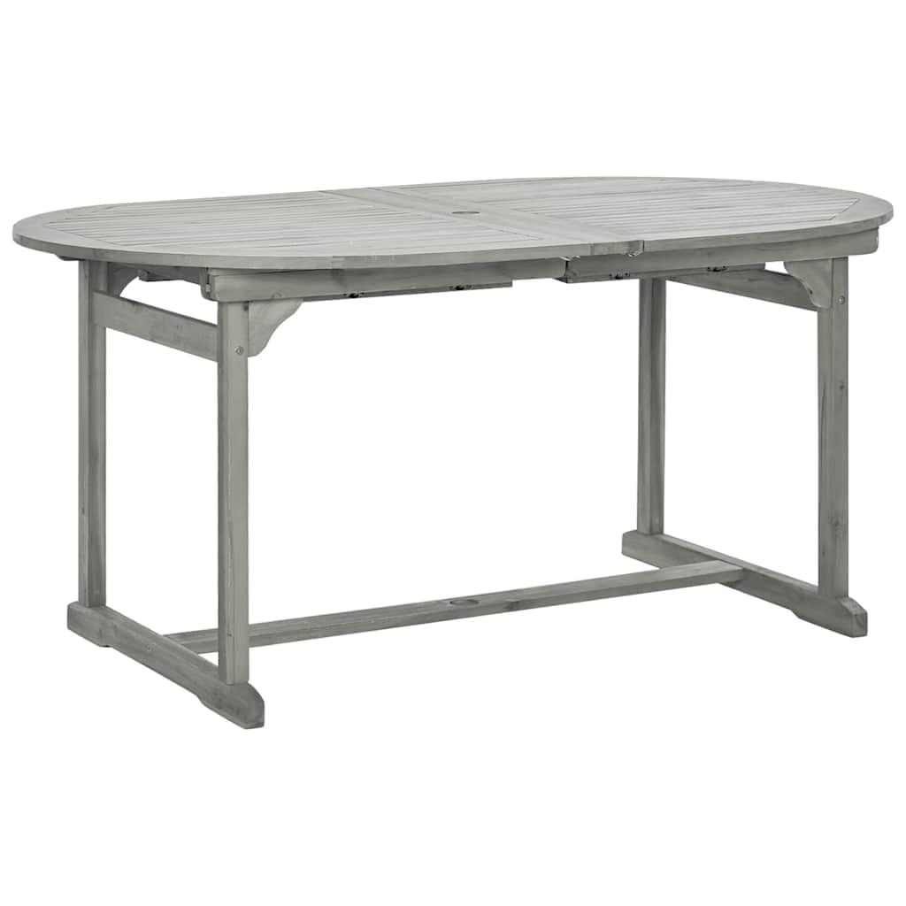 Rozsuwany stół ogrodowy z litego drewna akacjowego, (160-240) x 100 x 75 cm, drewniany stół do ogrodu, rustykalny stół dla 8-10 osób, trwały i odporny na warunki atmosferyczne