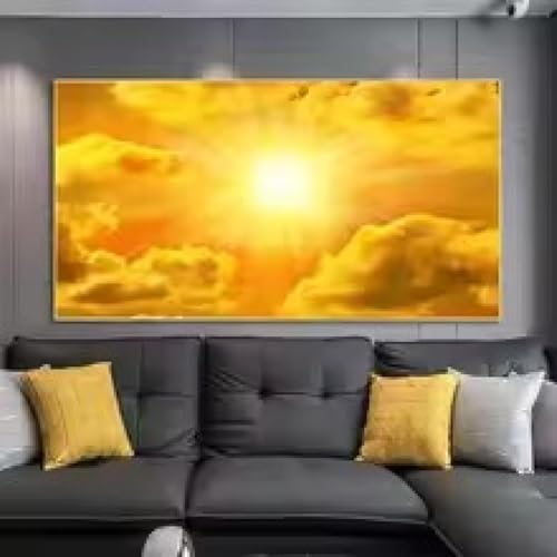 Impressions sur toile déco moderne salon avec paysage marin et nuages