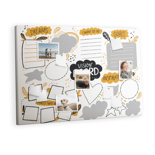 Tableau mural polyvalent liège 120x80 pour organisation tâches bureau et maison