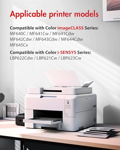 Image of 054H Toner Cartridge Set 4 Pack Replacement for Canon 054 MF642cdw MF642Cdw