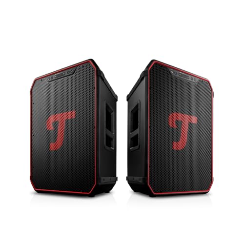 Teufel ROCKSTER NEO Stereo Set Tragbarer Bluetooth Lautsprecher - Extrem Lauter Mobiler Party Bluetooth Speaker - 130 dB SPL Peak - Lange Akkulaufzeit - IP44 Spritzwassergeschützt (Schwarz)