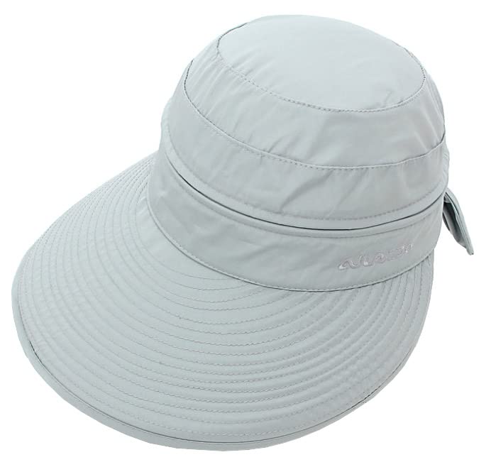 HilyBony Sombrero de sol para mujer, 2 en 1, con cremallera, convertible, con visera de protección solar, sombrero de playa para mujer, sombrero de golf plegable