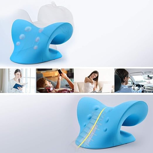 MEDROOF™ Neck and Shoulder Relaxer, Cervical Traction Device for Cervical Pain Relief and Cervical Spine Alignment, Chiropractic Pillow Neck Rest Pillow MEDROOF™ Neck and Shoulder Relaxer, Cervical Traction Device for Cervical Pain Relief and Cervical Spine Alignment, Chiropractic Pillow Neck Rest Pillow