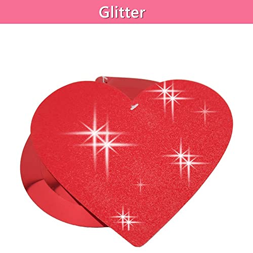 Image of FestikoValentine's Day Hanging Swirl Decorations,32 PCS Glitter Red Love Heart Foil Swirls Ceiling Streamers for Valentine's Day Engagement Wedding Anniversary Birthday Decoration Party Supplies