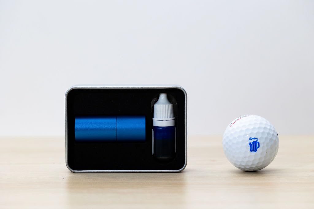 Sello para pelota de golf | Sello de aluminio impermeable con tinta permanente recargable | Marcador de bola de golf personalizado | Sellos de pelota de golf regalos para golfistas | Sello de pelotas