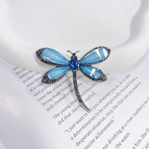 Image of Dragonfly Resin Brooch Lapel Pins for Women Girls Cute Elegant Animals Brooches for Dresses Suit Hat Bag Fashion Trendy Jewelry Ceremony Banquet Decoration