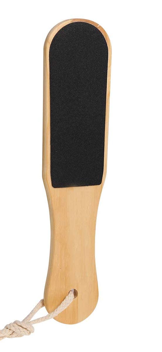 Pumice Stone Foot File Wooden Pedicure Feet Scrubber with Handle for