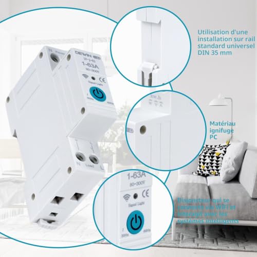 Compteur électrique connecté 63A Tuya pour piloter la maison connectée à distance - 4