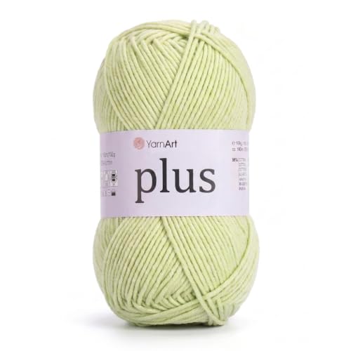 Image of YarnArt Plus Soft Cotton Blend Yarn - 100g (3.5oz) 160m (174yds), 55% Cotton 45% Acrylic - Worsted Weight #4 - Ideal for Amigurumi, Baby Projects, Knitting & Crochet - Durable & Smooth (11)