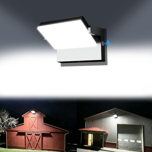 Juyace 120W LED Outdoor Wall Lights Modern Exterior Flood Light Photocell