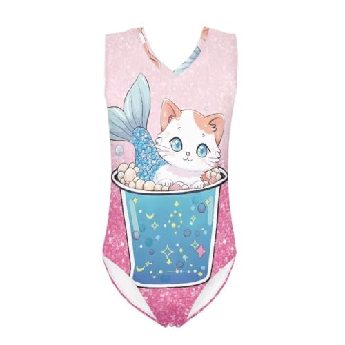 Image of Girls' Swimwear for 3-14 Cartoon Bathing Suit Girl Swimsuit Gym Leotard