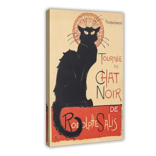 Affiche Tournee Du Chat Noir poster graphique vintage en toile 61x91 cm