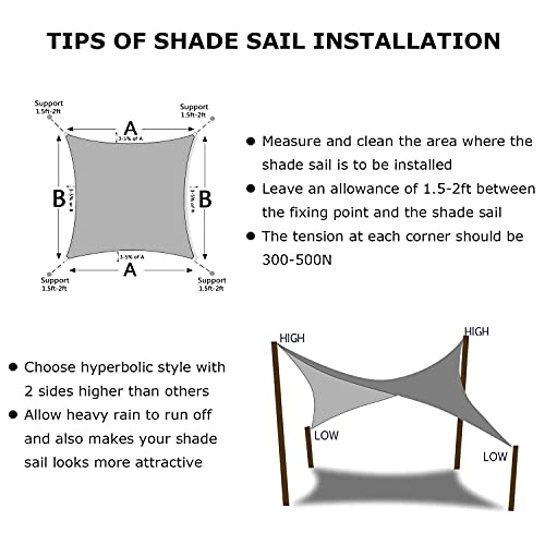 Image of KANAGAWA 12'x12' Sun Shade Sail Gray Curved Square