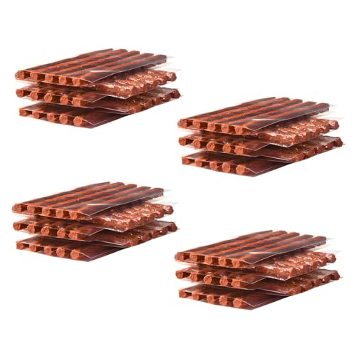 Image of 100PCS Tire Repair Strings, 4 inch x 1 /4 inch Rubber Tire Repair Plugs Self Vulcanizing String Insert, Universal Vehicle Tire Puncture Repair Strips Tubeless Seal for Car Truck Bike
