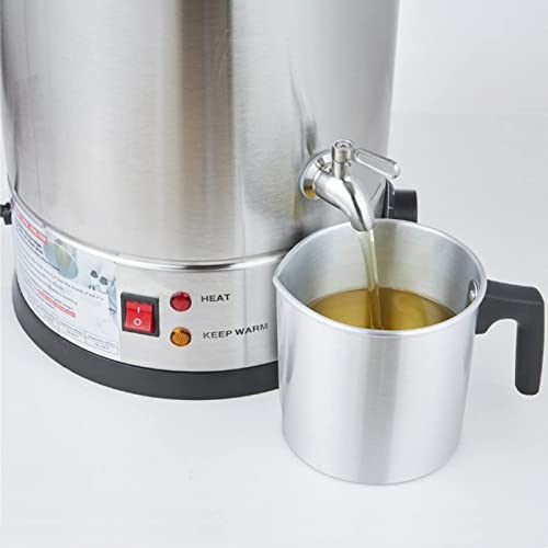 Topiacz do wosku 1500 W ze stali nierdzewnej z wylewką i termostatem, pojemność 8-15 l do produkcji świec, podgrzewacz do wosku sojowego, funkcja utrzymywania ciepła do projektów domowych i DIY