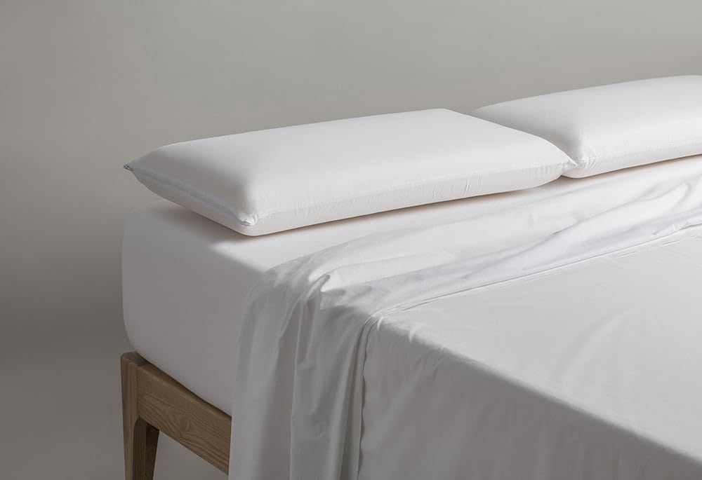 Velfont Almohada Ergonómica Viscoelástica Antialérgenos con Tecnología AlerProTECH, Doble Funda 100% Algodón y Microfibra, Alta Densidad, Firmeza Media (90 cm)