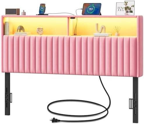 Rolanstar Headboard for Queen Size Bed with Storage, Head Board w...