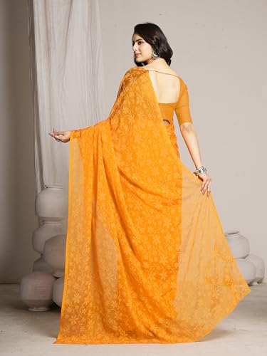 Image of Garden Vareli Lock Chiffon Floral Saree