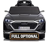 Auto Elettrica per Bambini Audi SQ8 etron Sportback Macchina con Licenza Ufficiale 12V Due Potenti Motori Telecomando Parentale Cintura di Sicurezza 5 Punti Porte Apribili Luci LED Musica MP3 Nero