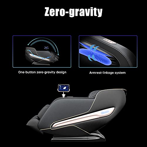 Real Relax Massage Chair, Zero Gravity Full Body Sl Track Shiatsu Massage Recliner With Body Scan Handrail Shortcut Key Heat Foot Roller, Ps6000 Black #TOP1