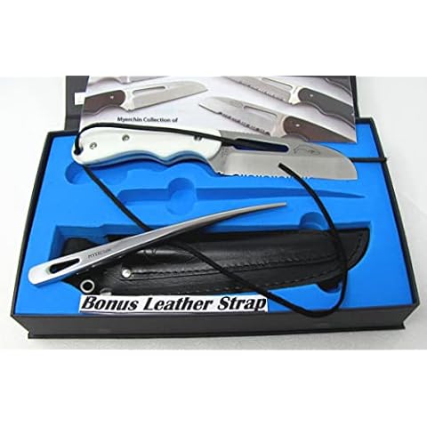 Myerchin Knives Professional Offshore System Fixed Blade Rigging Tool Generation 2 Knife and Marlinspike Sheath Fits Both Tools ⛵ G10 Clean White Handles 🤍 Cover