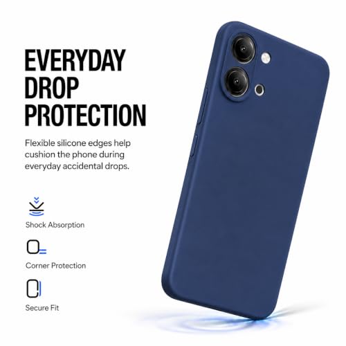 Image of FIRST MART Matte Silicone Back Cover for iQOO Z11 Lite - Blue